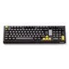 AKKO 5098B Mechanical Keyboard, 98-Key, Black & Gold, Hot-Swappable, RGB, Triple Mode (USB-C/2.4GHz/Bluetooth 5.0), Akko CS Jelly White Linear Switches, PBT ASA Keycaps, 3000mAh