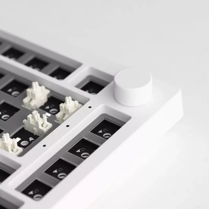 AKKO DIY Barebone Keyboard Kit 75% White Tri-Mode Hot-Swappable