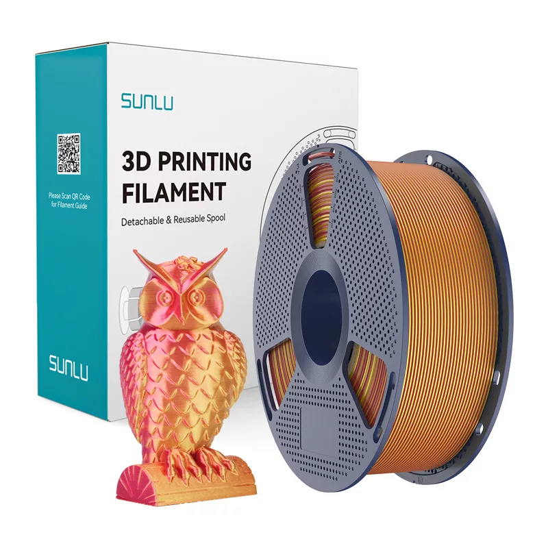 SUNLU PLA+ Silk Dual Color Filament 1.75mm 1kg Red and Gold