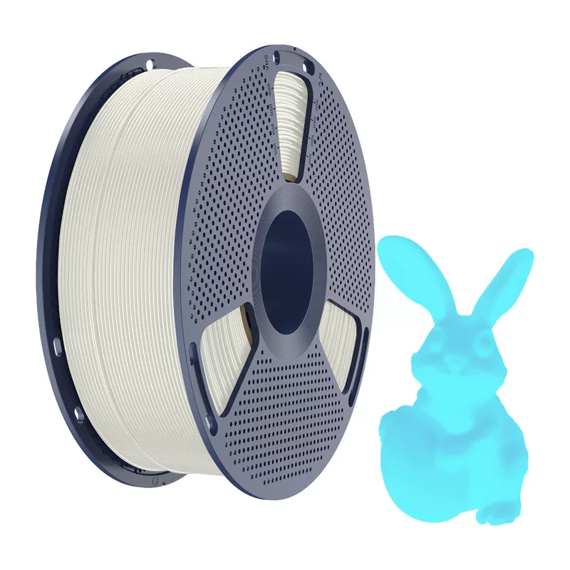 SUNLU PLA Glow-in-the-Dark Filament 1.75mm 1kg White Blue Glow 3D Printer Material