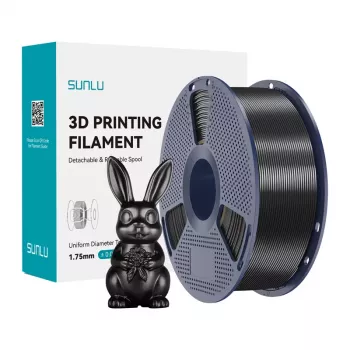 SUNLU PLA+ Silk Filament 1.75 mm Black 1 kg