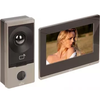 Uniview KIT/201S/372S 2-Wire Video Intercom Set with 7-Inch Touch Screen Indoor Monitor and 2MP Outdoor Station