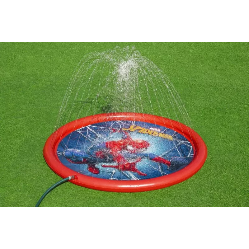 Bestway Inflatable Paddling Pool Mat With Fountain Spider-Man 165 cm