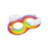 Double Inflatable Swimming Ring 186 x 116 cm Rainbow Bestway 43648