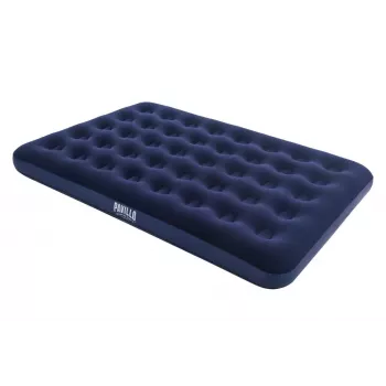 Bestway Air Mattress 191 x 137 x 22 cm Double Flocked Top Coil Beam Blue/Grey 67002