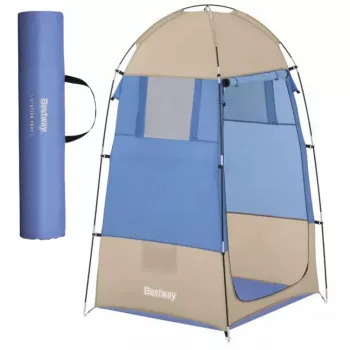 Bestway Beach Changing Room Tent 110 x 110 x 190 cm Blue and Grey