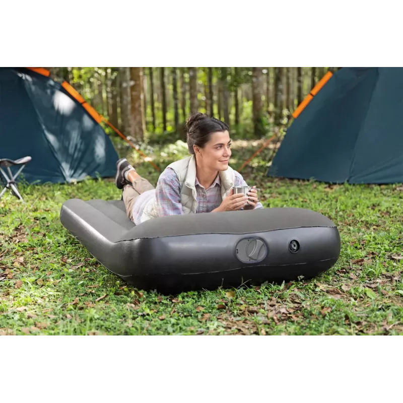Bestway Tritech Inflatable Air Mattress 99 x 188 x 30 cm Single Grey with Built-in Electric Pump