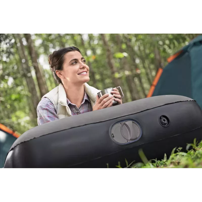 Bestway Tritech Inflatable Air Mattress 99 x 188 x 30 cm Single Grey with Built-in Electric Pump