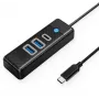 ORICO USB-C to 2x USB 3.0 + USB-C Hub, 5 Gbps, 0.15m, Black