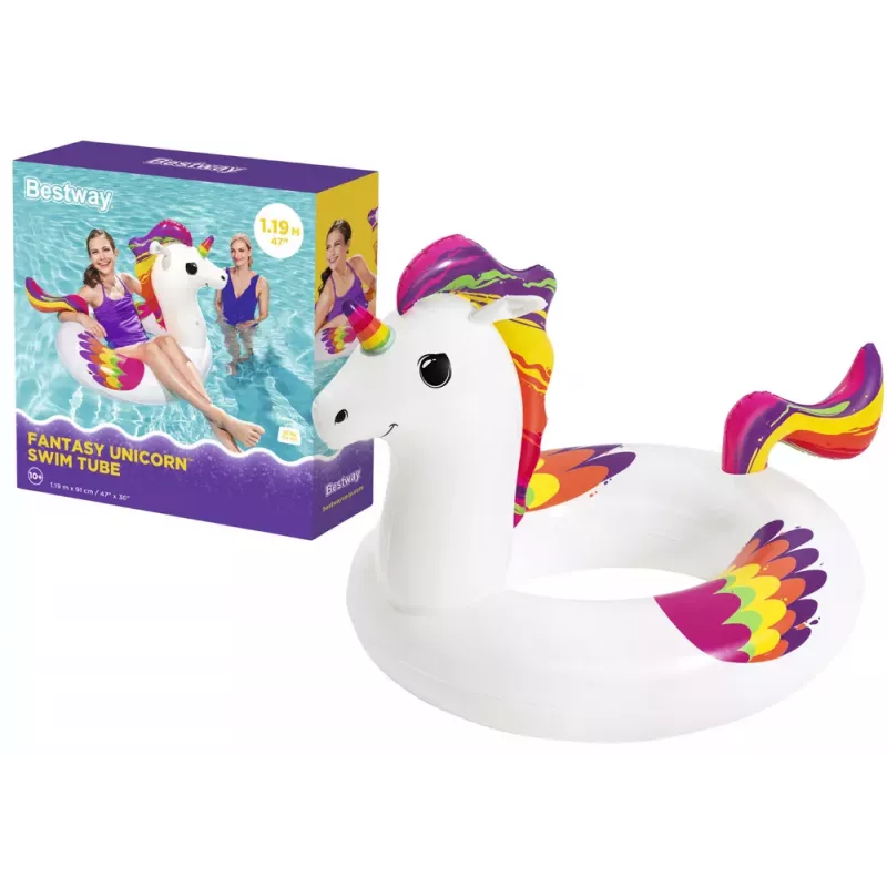 Bestway Inflatable Unicorn Swimming Ring 119 x 91 cm