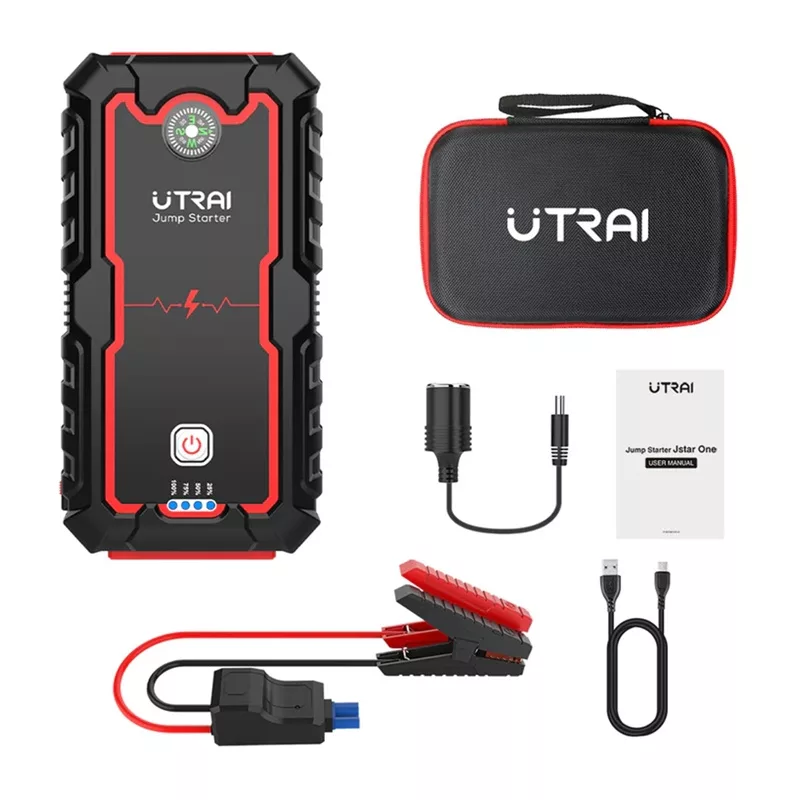 UTRAI JS One Car Starter 1600A Peak 16000mAh 12V Jump Starter with LED Flashlight