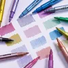 LEAN Set of Metallic Nylon Decorative Colored Markers 12 pcs.
