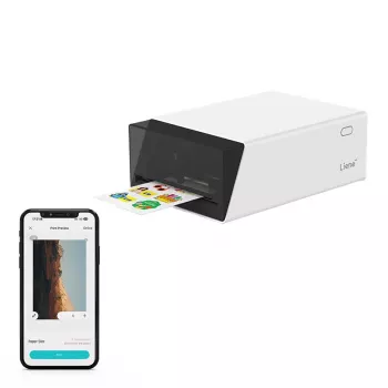 Liene Pix Cut 2-in-1 Portable Photo Printer - ZINK Technology, Bluetooth 5.0, Built-in Cutter, Sticker Prints
