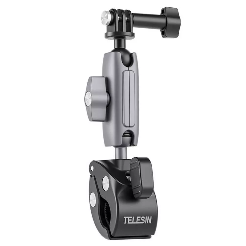 TELESIN Universal Handlebar Tube Clamp Mount for Sport Cameras (Aluminum)