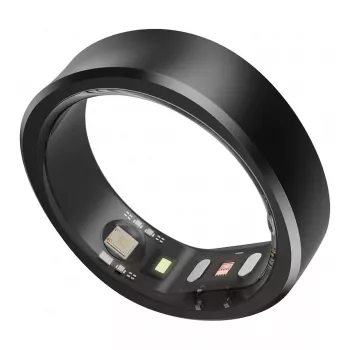 RingConn Smart Ring Gen2 for Women and Men - Sleep and Fitness Tracking Wearable - Heart Rate - Matte Black Size 9