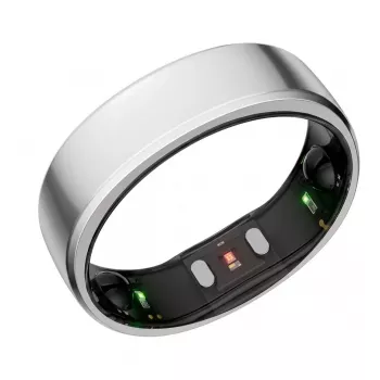 RingConn Smart Ring Gen2 for Women and Men - Sleep and Fitness Tracking Wearable - Heart Rate - Future Silver Size 10