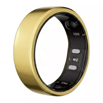 RingConn Smart Ring Gen2 King Gold Size 12 - Sleep & Fitness Tracking Wearable with Heart Rate Monitor