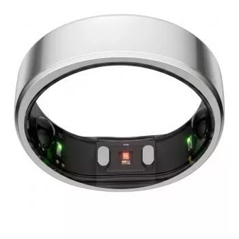 RingConn Smart Ring Gen2 for Women and Men - Sleep and Fitness Tracking Wearable - Heart Rate - Future Silver Size 12