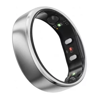 RingConn Smart Ring Gen2 Air for Women and Men - Sleep and Fitness Tracking Wearable - Heart Rate - Galaxy Silver Size 8