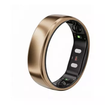 RingConn Smart Ring Gen2 Air for Women and Men - Sleep and Fitness Tracking Wearable - Heart Rate - Dune Gold Size 10