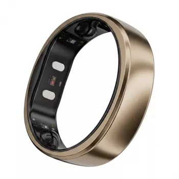 RingConn Smart Ring Gen2 Air for Women and Men - Sleep and Fitness Tracking Wearable - Heart Rate - Dune Gold Size 12