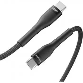 VEGER USB-C to USB-C PD 100W Cable 1.5m, Black