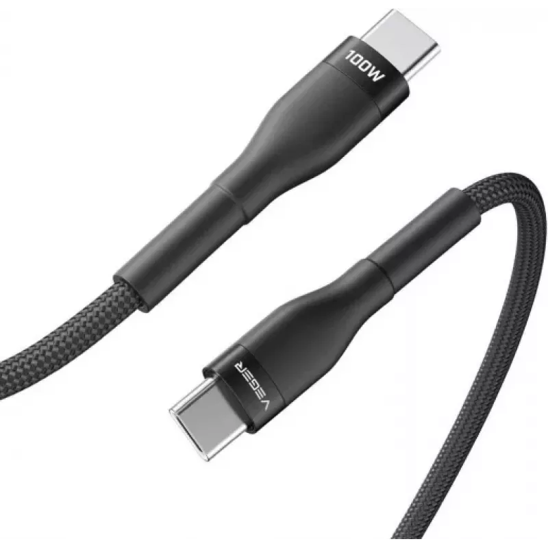 VEGER USB-C to USB-C PD 100W Cable 1.5m, Black