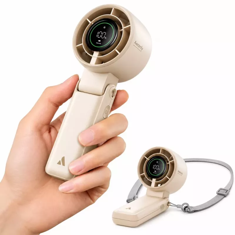Aecooly Halo 02 Portable Handheld Fan, Beige