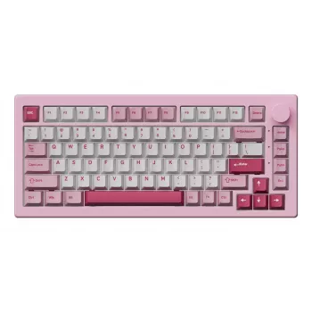 AKKO 5075 V3 Mechanical Keyboard 75% 82-Key Multi-Mode Wireless/Bluetooth/USB-C Hot-Swappable PBT ASA RGB Gasket Mount Black & Cyan