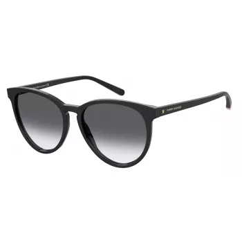 TOMMY HILFIGER Women's Sunglasses TH1724S8079O - Black Frame, Grey Lens, 56mm