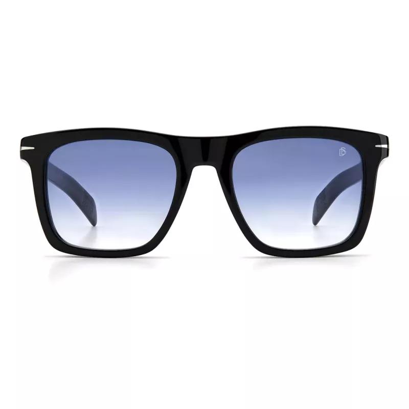 DAVID BECKHAM DB-7000-S-BSC Sunglasses Men's Square Acetate Black Frame Grey Lens 51mm