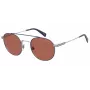 LEVI'S LV-1013-S-010 Unisex Rectangular Sunglasses - Black Frame Grey Lens 54mm