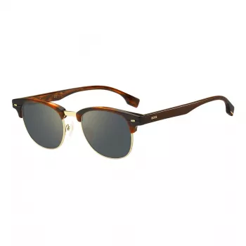 BOSS BOSS1381ST5U Men's Sunglasses - Black Frame, Grey Lens, 50/20/145 mm