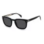 DAVID BECKHAM DB-7076-S-807 Men's Sunglasses - Black Acetate Frame, Grey Polycarbonate Lenses, UV400 Protection, 50mm Lens Width