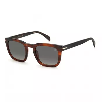DAVID BECKHAM DB-7076-S-EX4 Sunglasses Men's Rectangular Acetate Frame Grey Lens 50/23/145 mm