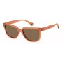 POLAROID PLD6191S733 Unisex Rectangular Sunglasses - Black Frame Grey Polarized Lens 54mm