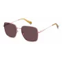 Polaroid PLD6194SX8KJ Women's Square Polarized Sunglasses - Black/Grey