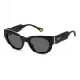 Polaroid PLD6199SX807 Women's Sunglasses - Black Frame, Grey Polarized Lens, 50mm