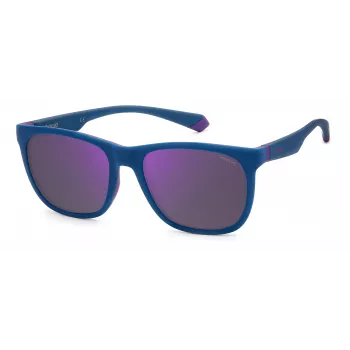 POLAROID PLD2140S802 Unisex Rectangular Sunglasses - Havana/Brown - Polarized UV400