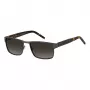Tommy Hilfiger Men's TH-1974-S-SVK Rectangular Sunglasses Black/Grey 57mm