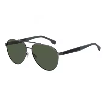 BOSS Sunglasses BOSS1485SMFK Men's Rectangular Acetate Frame UV400 Grey Lens 60/15/145 mm
