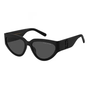 THE MARC JACOBS MARC645S807 Women's Sunglasses - Black Acetate Frame, Grey Polycarbonate Lenses, UV400 Protection