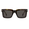 BOSS BOSS1501S086 Men's Rectangular Sunglasses - Black Acetate Frame, Grey Polycarbonate Lenses, UV400 Protection