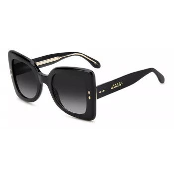 ISABEL MARANT Women's Sunglasses IM-0120-S-807 - Rectangular Acetate Frame, Grey Polycarbonate Lenses, 52mm