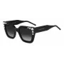 CAROLINA HERRERA HER0130S807 Women's Butterfly Sunglasses Shiny Black Grey 52mm