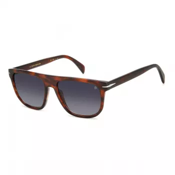 David Beckham DB-7111-S-EX4 Sunglasses Men's Square Acetate Black Frame Grey Lens 56/17/145 mm
