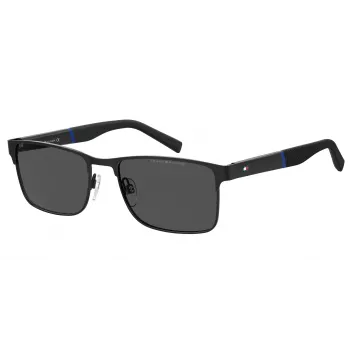 TOMMY HILFIGER TH-2040-S-807 Men's Rectangular Sunglasses Black/Grey 56/19/145 mm