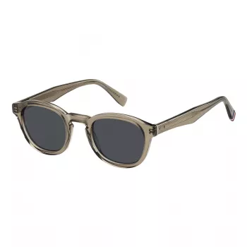Tommy Hilfiger Men's Sunglasses TH-2031-S-10A Black Rectangle 49mm