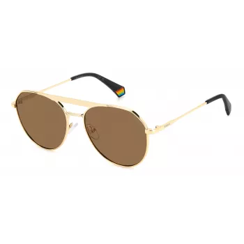 POLAROID PLD6211SXJ5G Unisex Sunglasses - Black Frame Grey Polarized Lens 57mm