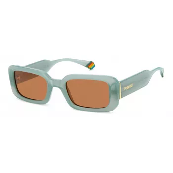 Polaroid PLD6208SX1ED Women's Cat Eye Sunglasses - Black Frame, Grey Polarized Lens - 52mm